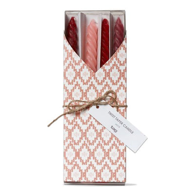 Twist Taper Candle Set of 4 | Assorted - Poppy and Stella