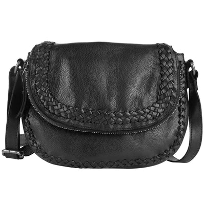 Latico | Basil Crossbody | Black - Poppy and Stella