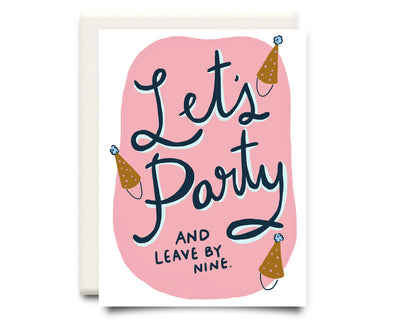 Card | Let's Party & Be Home by Nine - Poppy and Stella