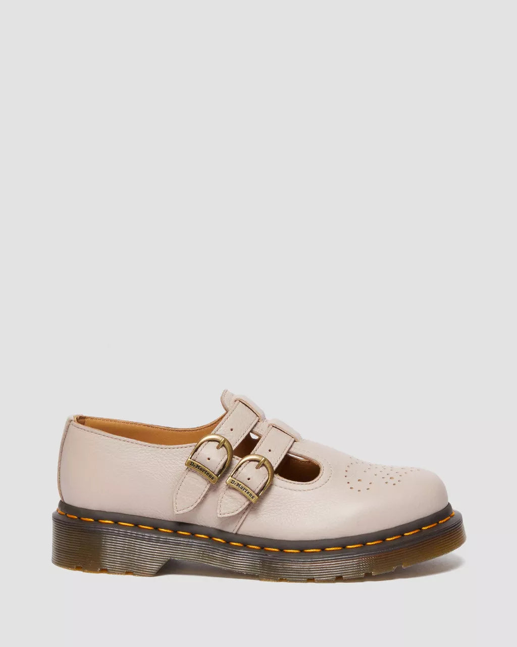 Dr. Martens | 8065 Virginia Leather Mary Jane | Vintage Taupe - Poppy and Stella