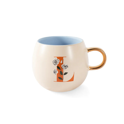 14oz Mug | Floral Initial | Assorted - Poppy and Stella