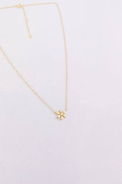 Diamond Daisy Necklace | Gold - Poppy and Stella