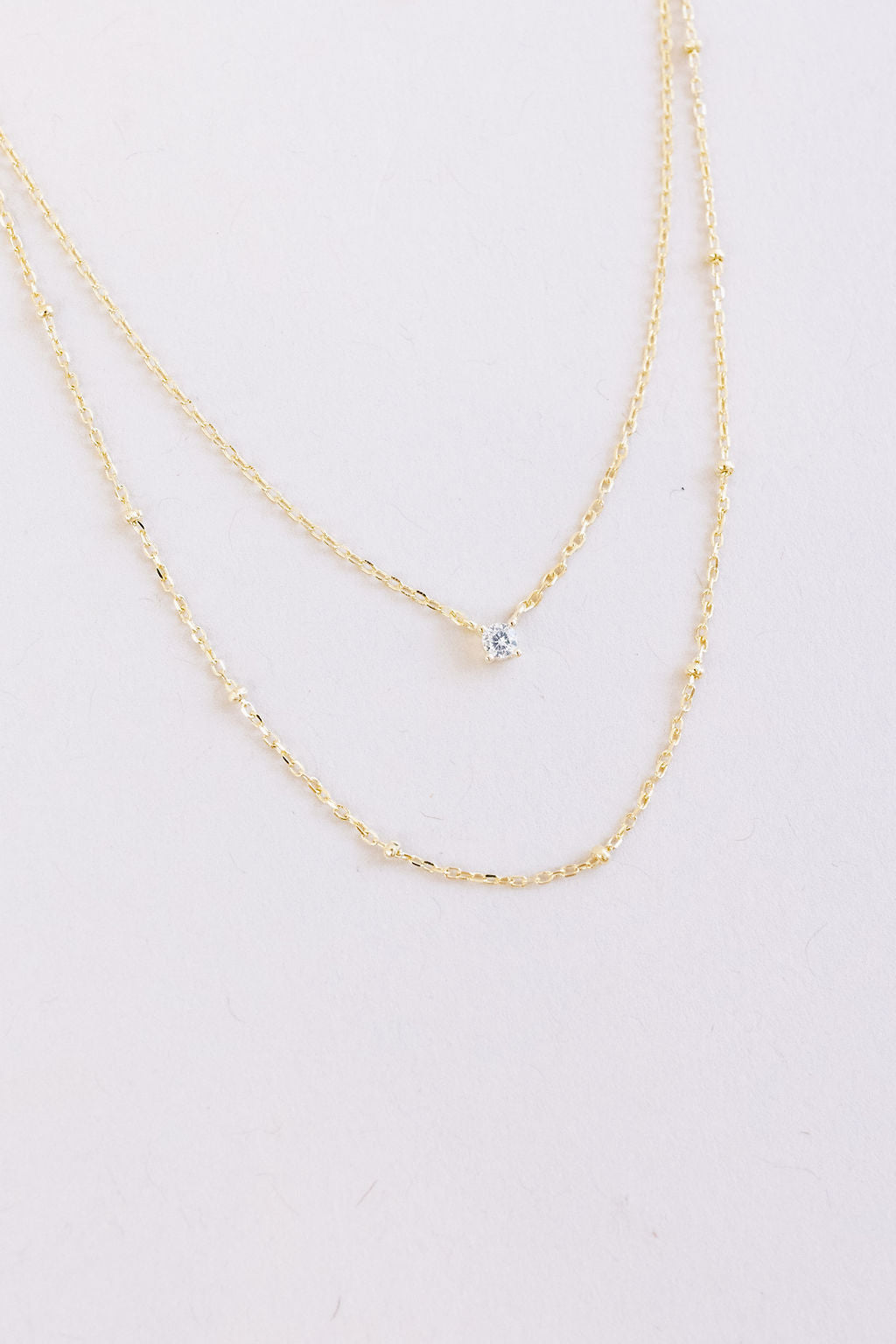Mandy Gold Crystal Necklace - Poppy and Stella