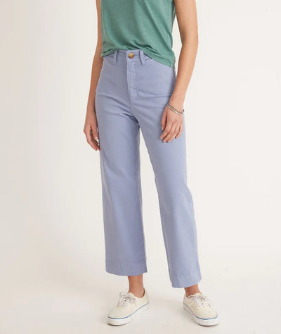 Marine Layer | Bridget Slim Wide Leg Crop | Marina - Poppy and Stella