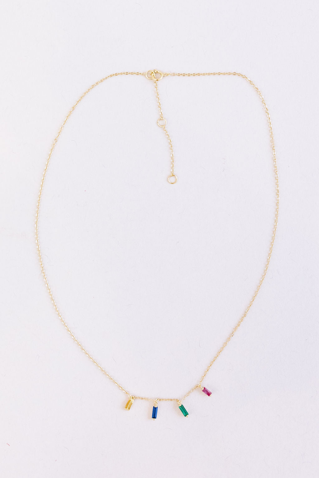 Misty Gemstone Drop Necklace - Poppy and Stella