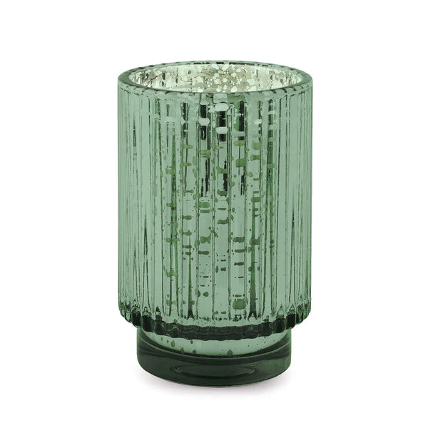 Paddywax | 12 oz Green Mercury Glass Candle | Cypress & Fir - Poppy and Stella