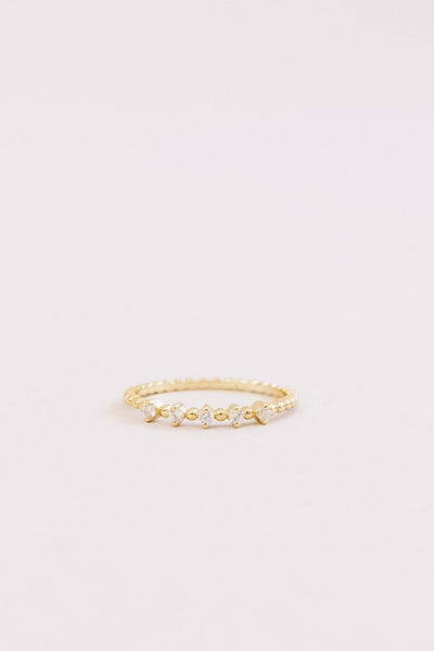 Lauren Crystal Ring | Gold - Poppy and Stella