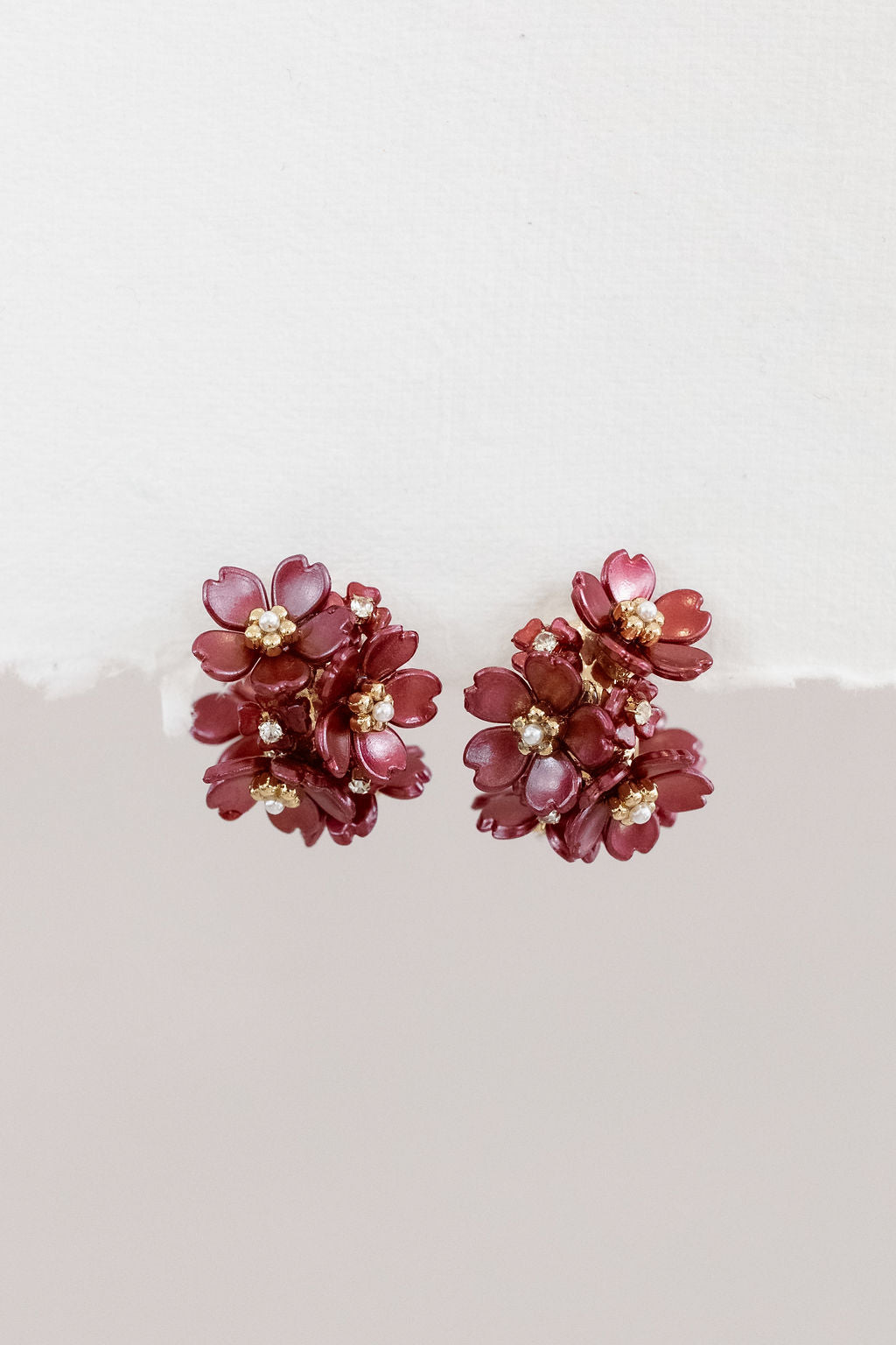 Floral Clusters Hoop Earrings | Asst. - Poppy and Stella