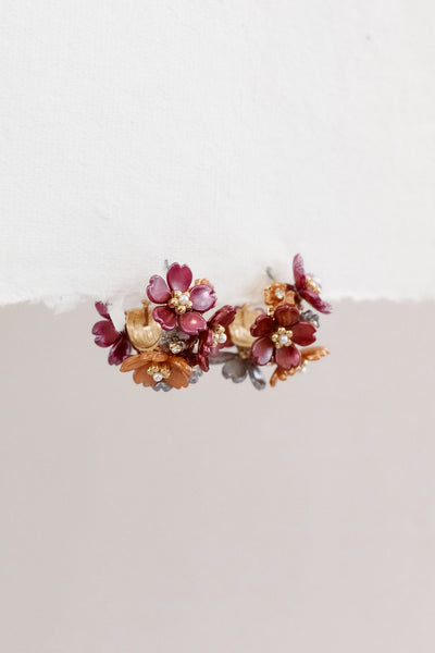 Floral Clusters Hoop Earrings | Asst. - Poppy and Stella
