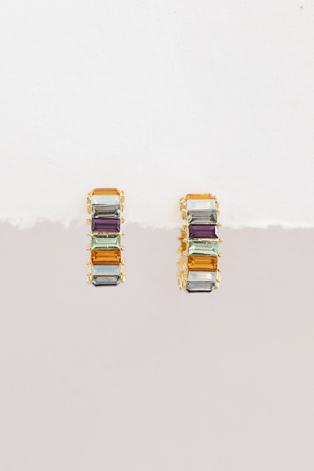 Make a Statement Gem Hoops | Assorted - Poppy and Stella
