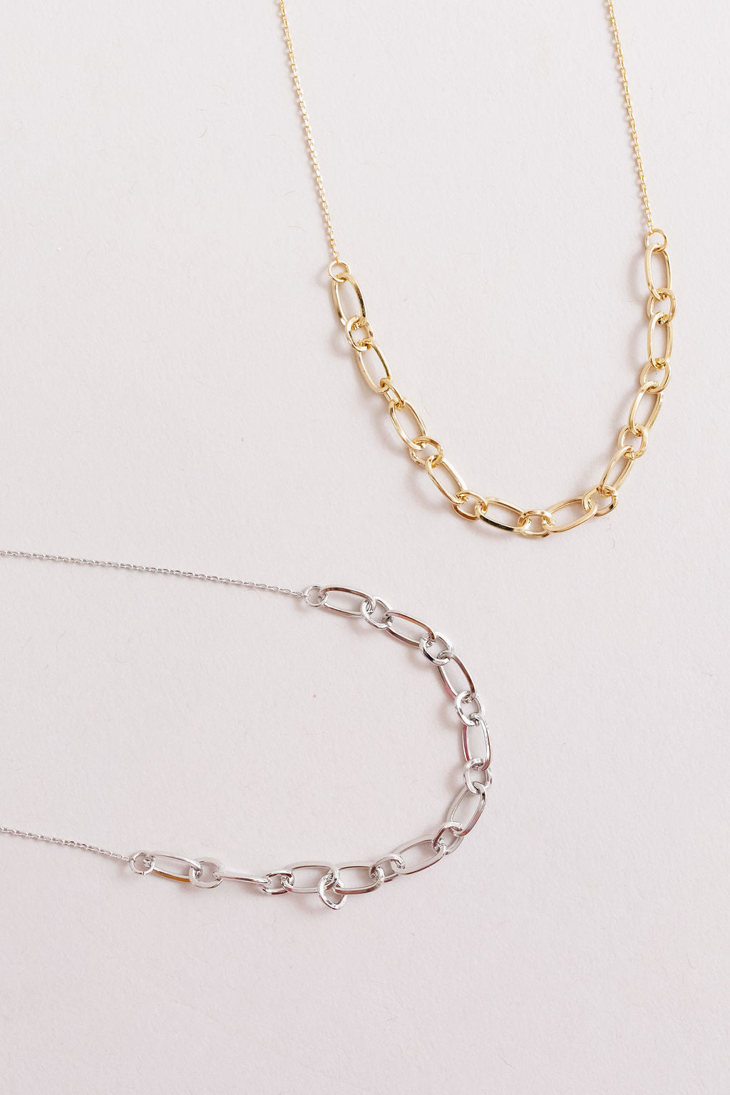 Half Chain Oval Link Necklace | Assorted - Poppy and Stella