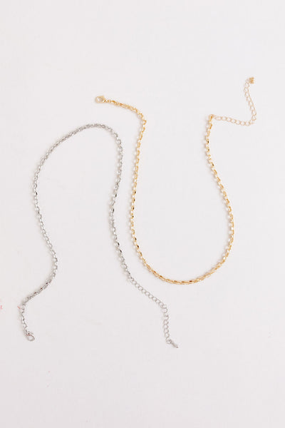 Small Square Link Necklace | Assorted - Poppy and Stella