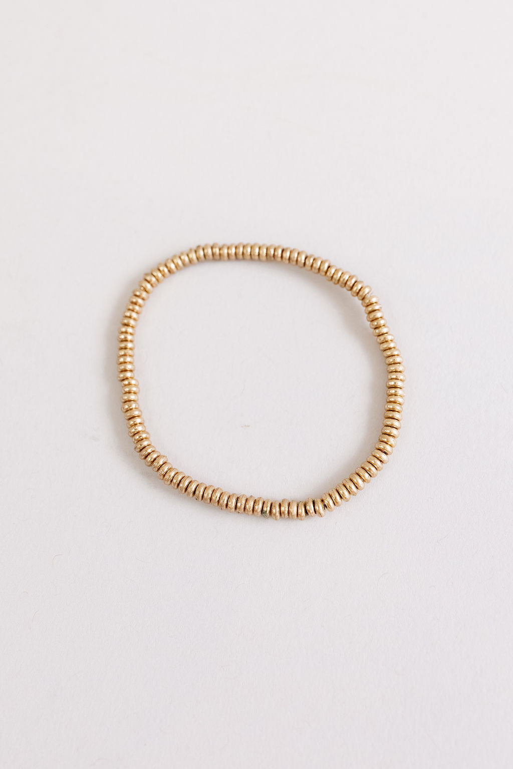 Simple Gold Beaded Stretch Bracelet - Poppy and Stella