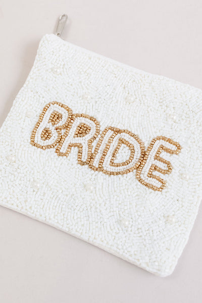 Beaded Pearl Bride Pouch - Poppy and Stella