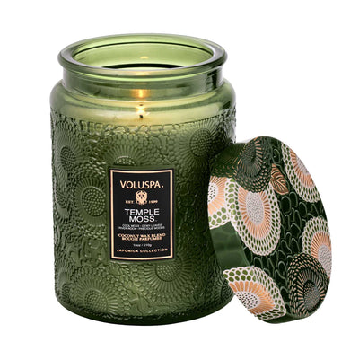 Voluspa | Temple Moss | Large Jar Candle - Poppy and Stella