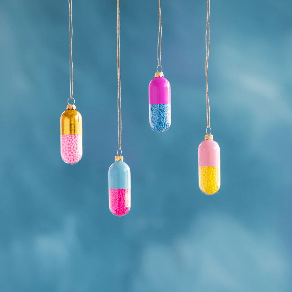 Ornament | Happy Pill | Asst. - Poppy and Stella