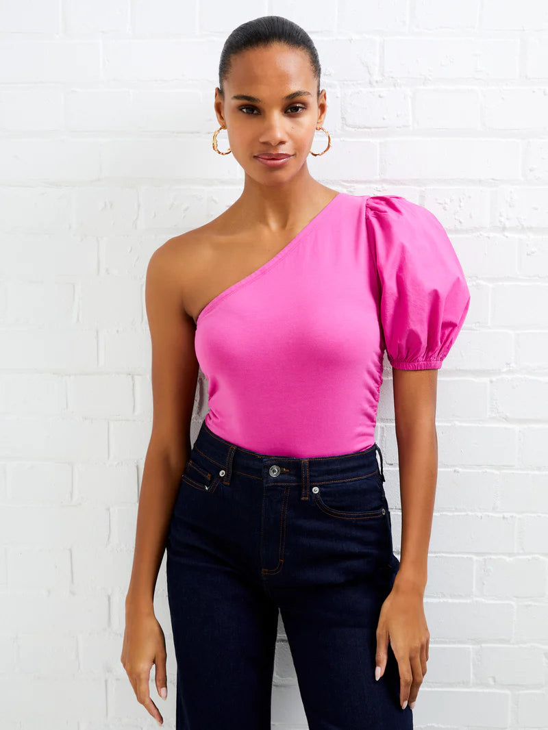 French Connection | Rosanna One Shoulder Top | Wild Rosa - Poppy and Stella