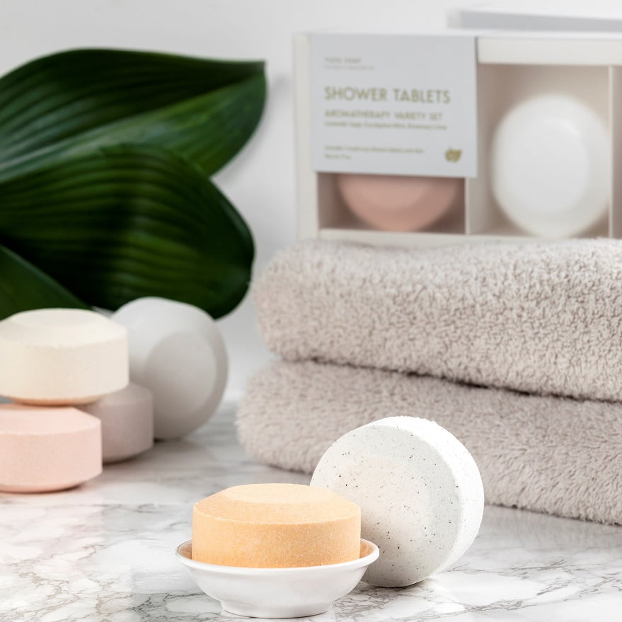 Yuzu Soap | Multi-Use Shower Tablets Set of 3 | Fragrance Variety - Poppy and Stella