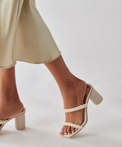 Dolce Vita | Noel Heels | Vanilla Pearls - Poppy and Stella