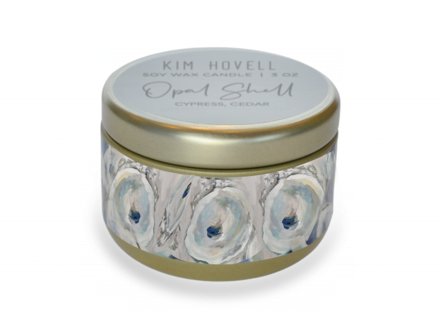 Annapolis Candle | Kim Hovell 3oz Tin | Opal Shell - Poppy and Stella
