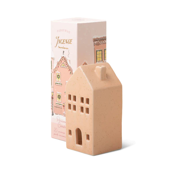 Paddywax | Pink Townhouse Incense Holder | Persimmon & Chestnut - Poppy and Stella