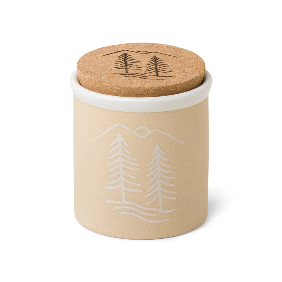 Paddywax | 8oz White Dune Candle  | Cypress & Fir - Poppy and Stella