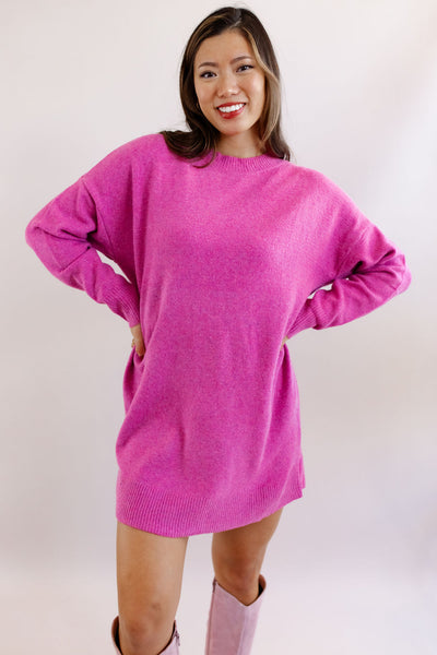 Sorella Oversized Sweater Dress | Pink - Poppy and Stella