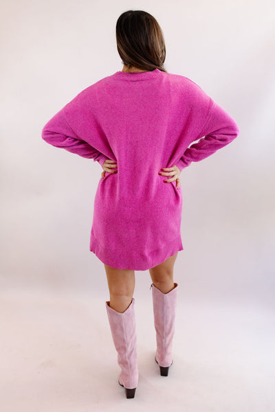 Sorella Oversized Sweater Dress | Pink - Poppy and Stella