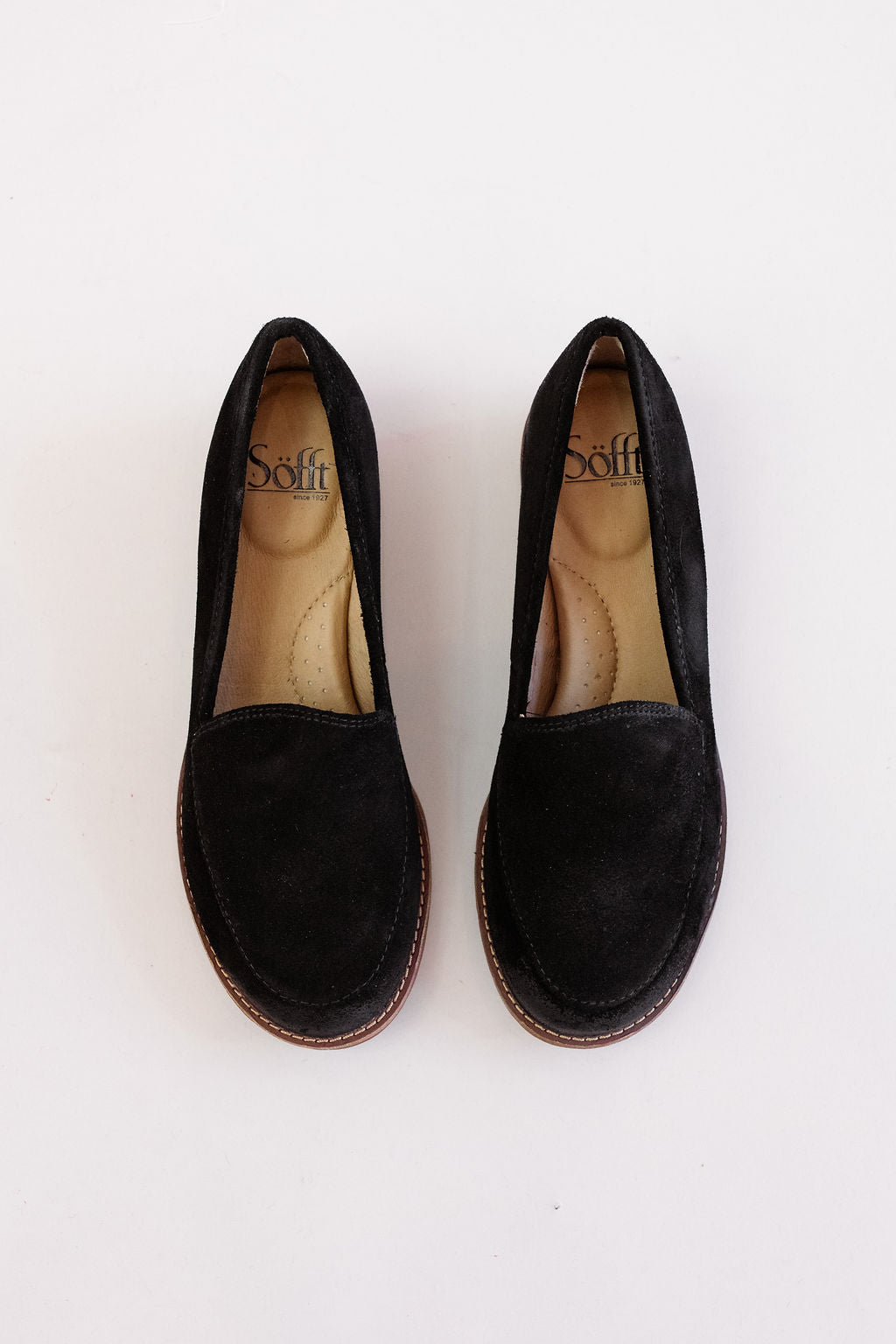 Sofft | Napoli Loafer | Black Suede - Poppy and Stella
