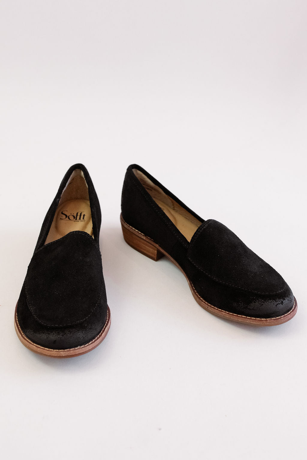 Sofft | Napoli Loafer | Black Suede - Poppy and Stella