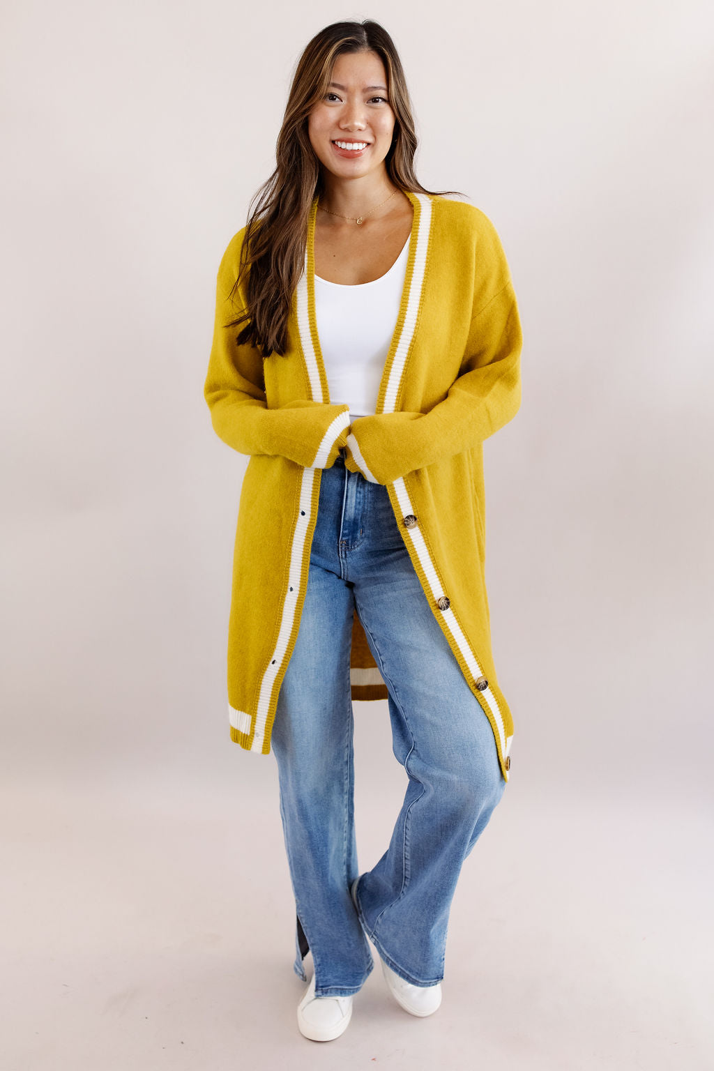 Happy Sunshine Long Cozy Cardigan - Poppy and Stella