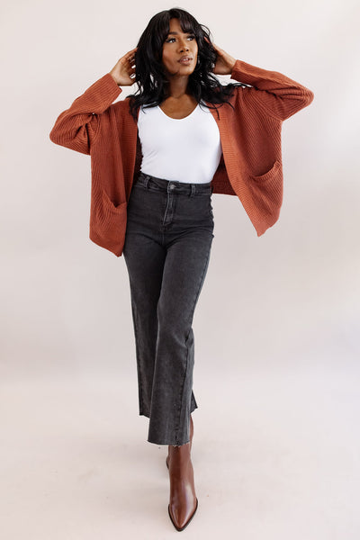 The Maize Cardigan | Brick - Poppy and Stella