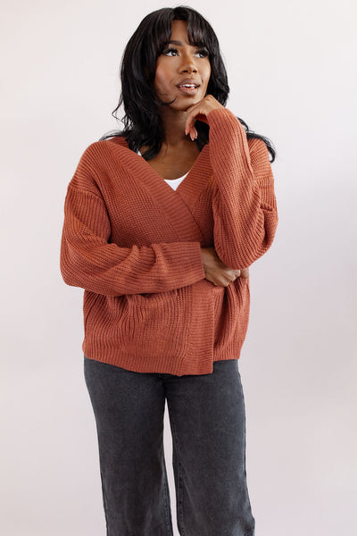 The Maize Cardigan | Brick - Poppy and Stella