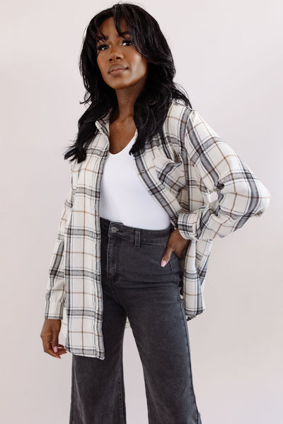 Perrie Flannel | Bone - Poppy and Stella