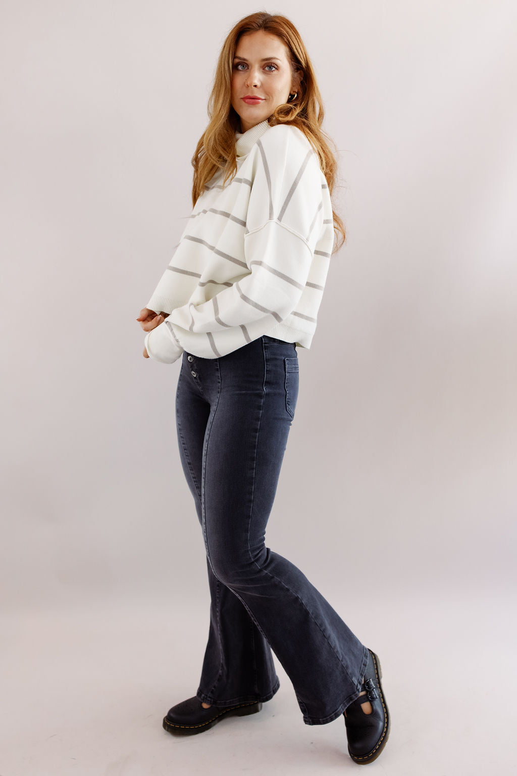 Free People | Paulie Sweater | Moonbeam Combo - Poppy and Stella