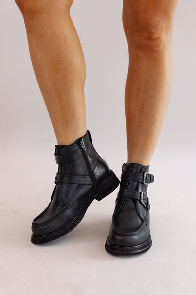 Free People | Isla Moto Boots | Black - Poppy and Stella