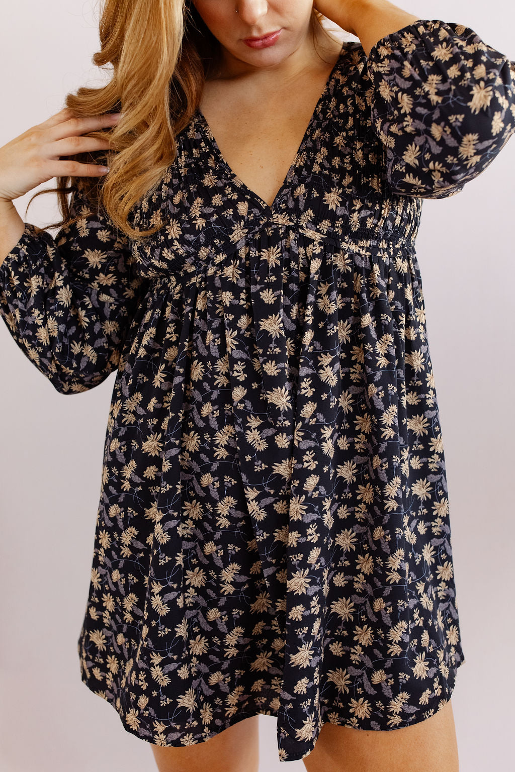 Jaidyn Floral Smocked Mini Dress - Poppy and Stella