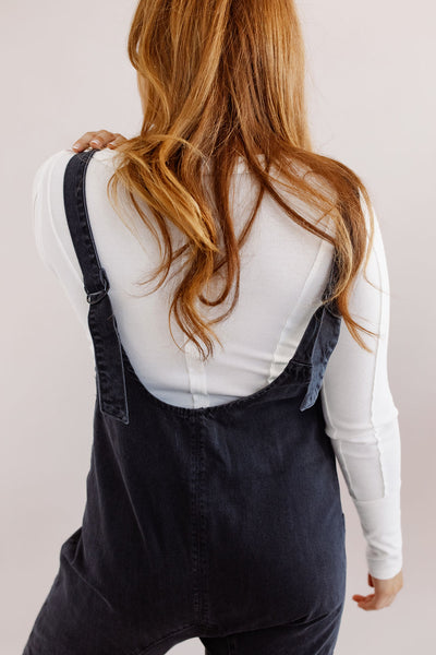 Free People | High Roller Jumpsuit | Mineral Black - Poppy and Stella