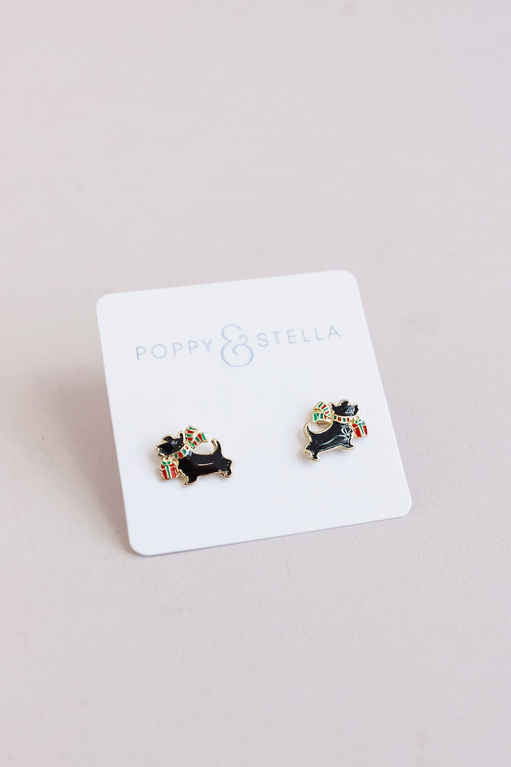 Holiday Enamel Dog Stud Earrings | Asst. - Poppy and Stella