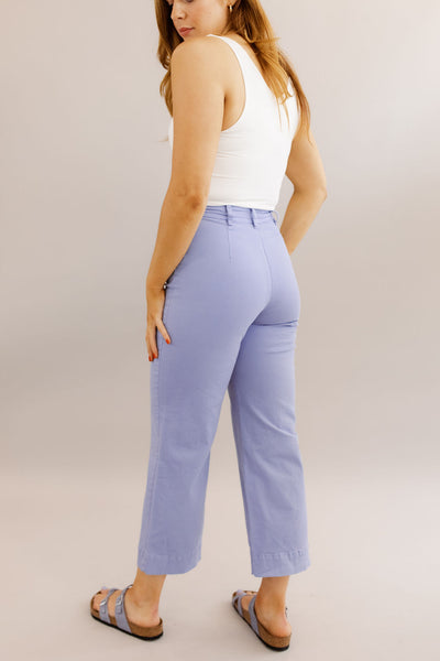 Marine Layer | Bridget Slim Wide Leg Crop | Marina - Poppy and Stella