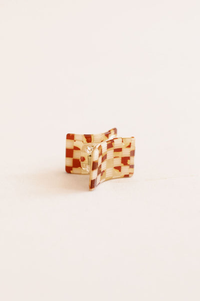 Checkered Mini Rectangular Claw Clips | Assorted - Poppy and Stella