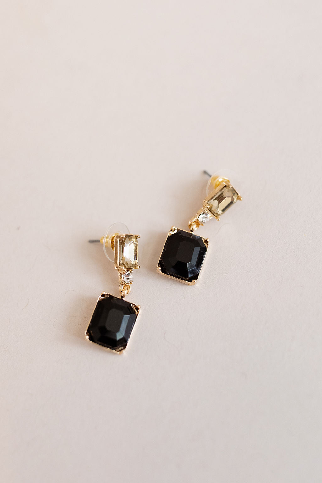 Small Emerald Cut Drop Earrings | Assorted - Poppy and Stella