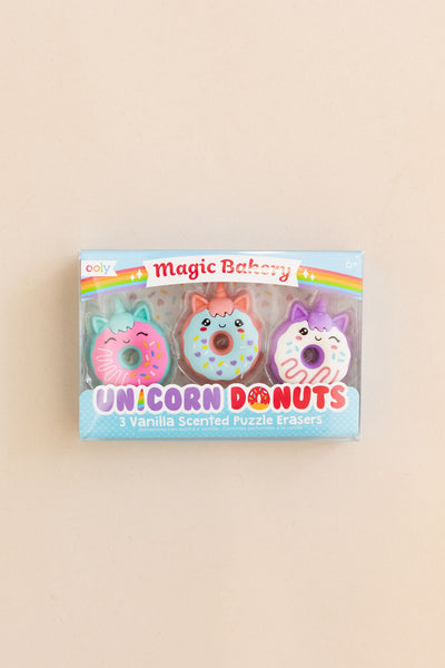 Magic Bakery Unicorn Donuts Scented Erasers | Set of 3
