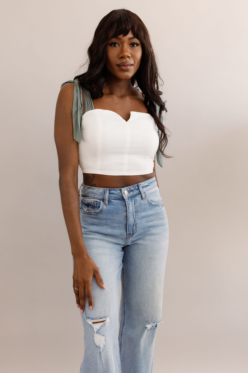 Milania Self Tie Top - Poppy and Stella