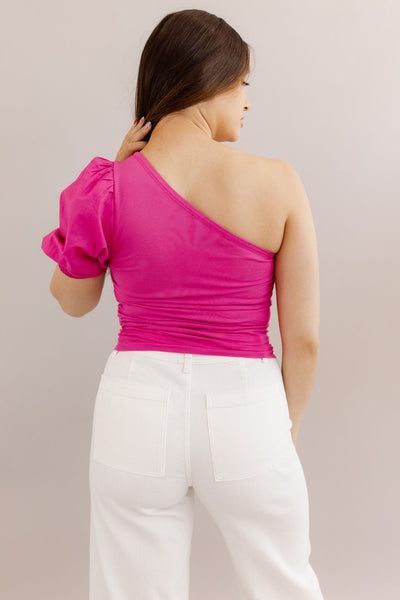 French Connection | Rosanna One Shoulder Top | Wild Rosa - Poppy and Stella