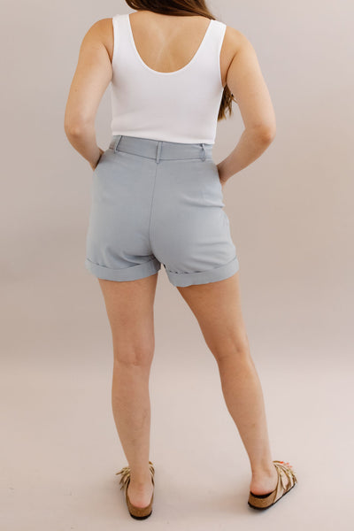 Katie Cuffed Pleated Shorts - Poppy and Stella
