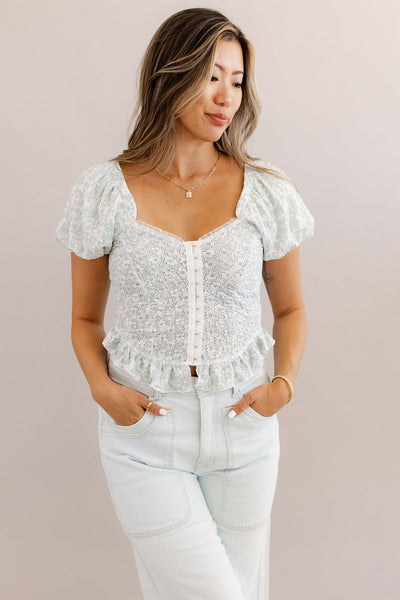 Free People | Oh Baby Top | Tea Combo - Poppy and Stella