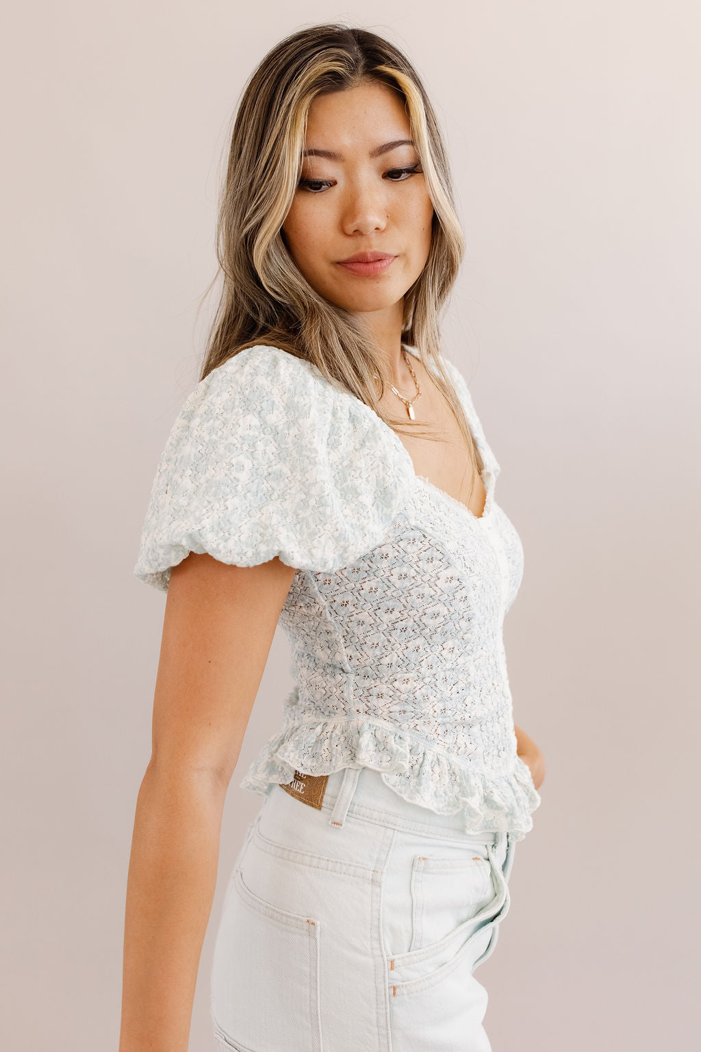 Free People | Oh Baby Top | Tea Combo - Poppy and Stella
