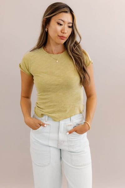 Free People | Be My Baby Tee | Palm Leaf - Poppy and Stella
