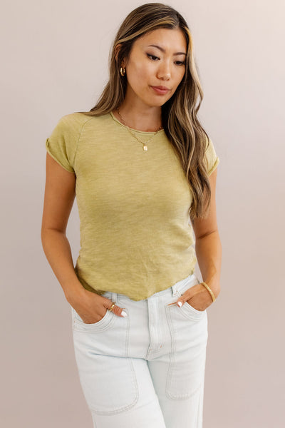 Free People | Be My Baby Tee | Palm Leaf - Poppy and Stella